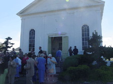 Outside after the wedding.