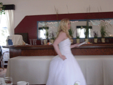 The runaway bride...