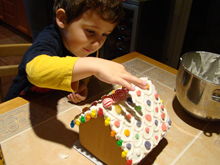 Ryder helping with the finishing touches.