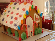 finished gingerbread house