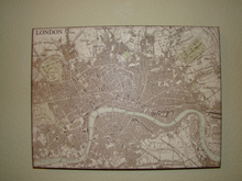 New London map hanging