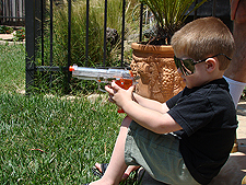 Hunter shooting.