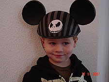 Hunter wearing his Jack mouse ears