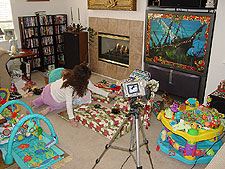 Video taping the event.