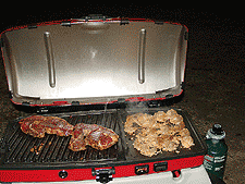 Steak and Garlic Prawns