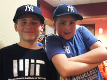 Yankees pizza party