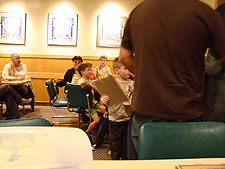 Hunter getting his trophy and pictures.