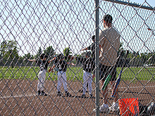 The team warming up.