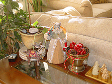 Top of sofa table..